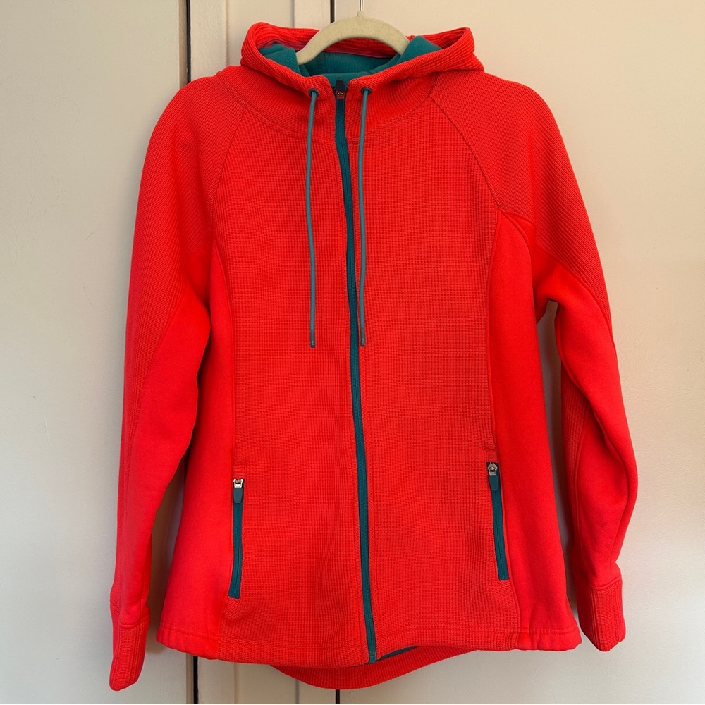 Swiss Tech Women’s Hoodie Sweatshirt Jacket Zip-Up in Waffle Knit (Size XL)